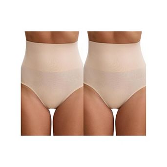 2 Packs Women's High Waisted Briefs Shapewear Tummy Control Shaping Underwear