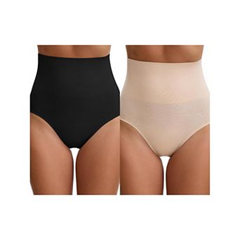 2 Packs Women's High Waisted Briefs Shapewear Tummy Control Shaping Underwear