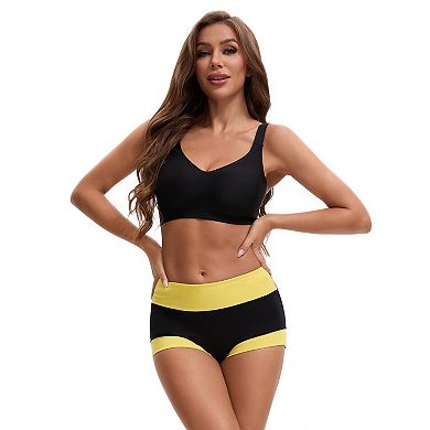 2 Packs Women's High Waisted Loose Classic Full Coverage Briefs Breathable Cotton Ladies Panties
