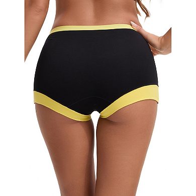 2 Packs Women's High Waisted Loose Classic Full Coverage Briefs Breathable Cotton Ladies Panties