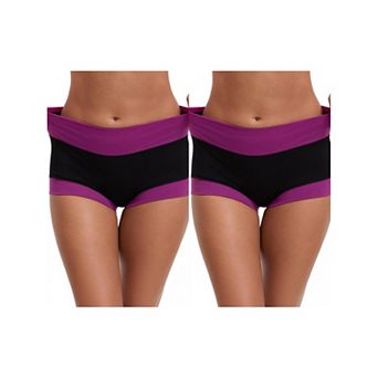2 Packs Women's High Waisted Loose Classic Full Coverage Briefs Breathable Cotton Ladies Panties