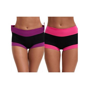 2 Packs Women's High Waisted Loose Classic Full Coverage Briefs Breathable Cotton Ladies Panties