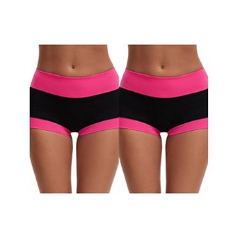 2 Packs Women's High Waisted Loose Classic Full Coverage Briefs Breathable Cotton Ladies Panties