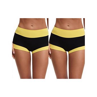 2 Packs Women's High Waisted Loose Classic Full Coverage Briefs Breathable Cotton Ladies Panties