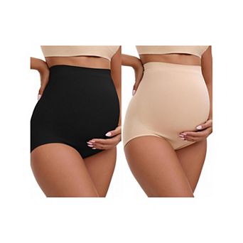 2 Packs Women's High Waist Maternity Briefs Hip Lifter Seamless Comfortable Pregnancy Ladies Panties