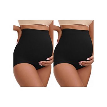 2 Packs Women's High Waist Maternity Briefs Hip Lifter Seamless Comfortable Pregnancy Ladies Panties