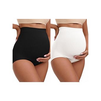 2 Packs Women's High Waist Maternity Briefs Hip Lifter Seamless Comfortable Pregnancy Ladies Panties