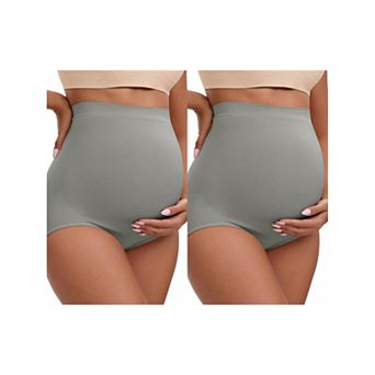 2 Packs Women's High Waist Maternity Briefs Hip Lifter Seamless Comfortable Pregnancy Ladies Panties