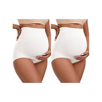 2 Packs Women's High Waist Maternity Briefs Hip Lifter Seamless Comfortable Pregnancy Ladies Panties