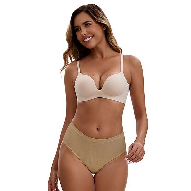 2 Packs Women's High Waisted Tummy Control Briefs Hip Lifter Underwear