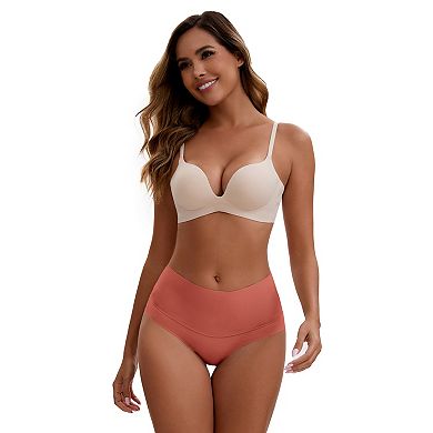 2 Packs Women's High Waist Tummy Control Full Coverage Briefs Breathable and Comfortable Panties
