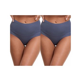 2 Packs Women's High Waist Tummy Control Full Coverage Briefs Breathable and Comfortable Panties