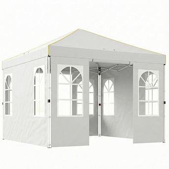 Outsunny 9.6 x 9.6 ft Pop Up Canopy Tent with One Push Setup,