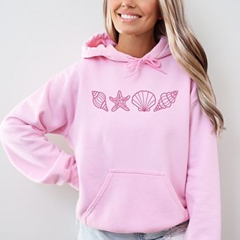 Embroidered Seashells - Women's Graphic Hoodie