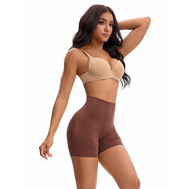 2 Packs Women's High Waisted Boyshorts Underwear Stretch Seamless Control Panties for Under Dresses