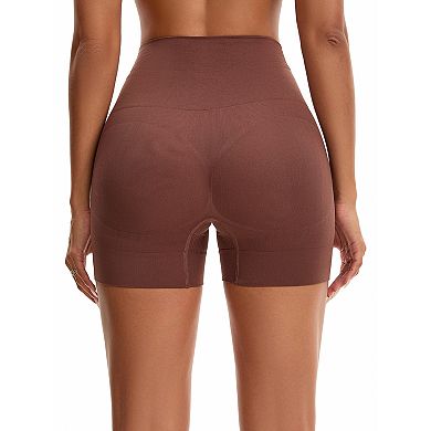 2 Packs Women's High Waisted Boyshorts Underwear Stretch Seamless Control Panties for Under Dresses