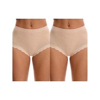 2 Packs Women's High Waisted Underpantys Breathable Tummy Control Briefs