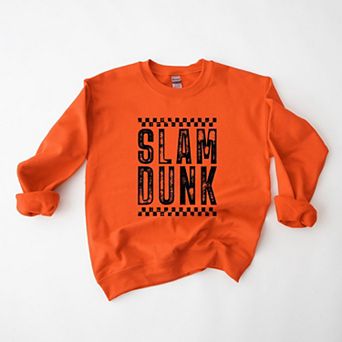 Slam Dunk Checkered Distressed - Women's Graphic Sweatshirt
