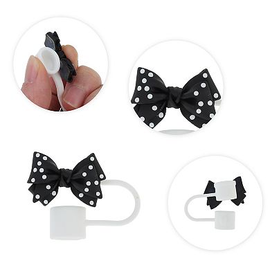 Spotted Butterfly Straw Cover Cap 4 Pcs