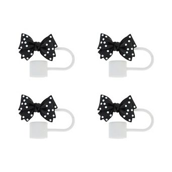 Spotted Butterfly Straw Cover Cap 4 pc