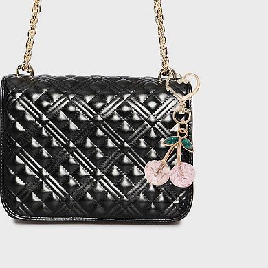 Fashion Crystal Cherry Handbag Charm 1 Pc