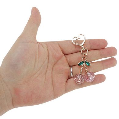Fashion Crystal Cherry Handbag Charm 1 Pc