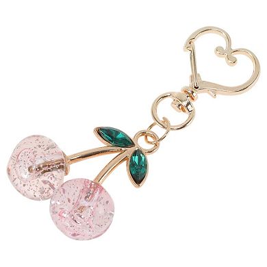 Fashion Crystal Cherry Handbag Charm 1 Pc