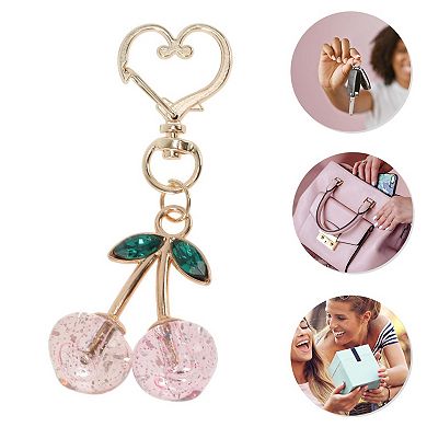 Fashion Crystal Cherry Handbag Charm 1 Pc