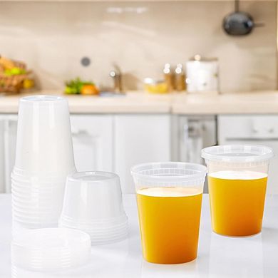 48-Pack Deli Food Containers with Lids, 16 oz & 32 oz BPA-Free Storage Set