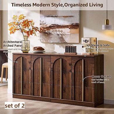 Modern Sideboard with Adjustable Shelves for Kitchen or Living Room