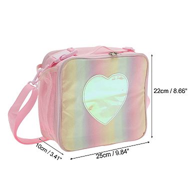 Portable Heart Pattern Lunch Bag 1 Pc