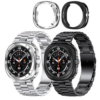 Samsung Galaxy Watch Ultra 47mm Stainless Strap with PC Case - elegant, durable, gift perfect