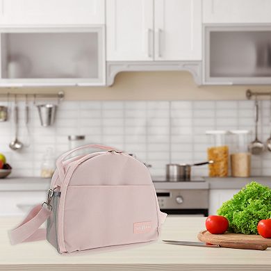 Portable Semi-circular Lunch Tote for Work 9.45"x6.3"x8.27" 1 Pc