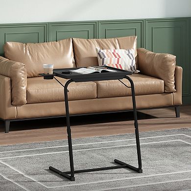 MIDOLA 28-in. Portable Adjustable Folding Desk with Built-in Cup Holder