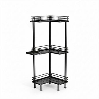 Standing Corner Shower Caddy 3 tier Stainless Steel with Soap Holder