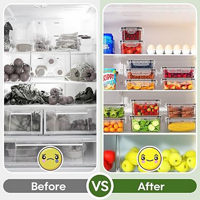 36-Piece BPA-Free Plastic Food Storage Container Set with Labels