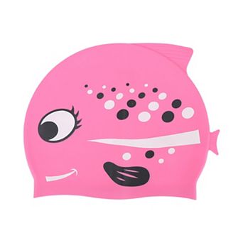 Silicone Polka Dot Fish Swim Cap for Child 1 pc