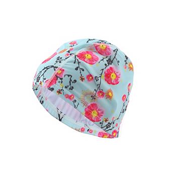 Elasticity Plum Blossoms Pattern Swim Cap 5.91"x9.25" 1 pc
