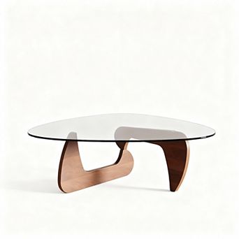 Triangle Tempered Glass Coffee Table for Modern Spaces