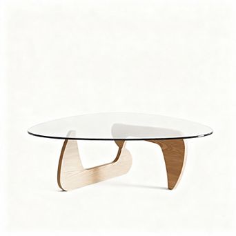 Triangle Tempered Glass Coffee Table for Modern Spaces