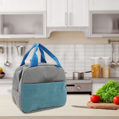 Portable Insulated Lunch Tote for Beach 9.06"x5.51"x7.87" 1 Pc