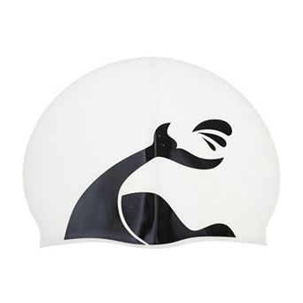 Silicone Whales Pattern Swim Cap 1 pc