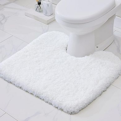 Non Slip Fluffy Toilet Rug U Shaped Washable Bathroom Floor Mat