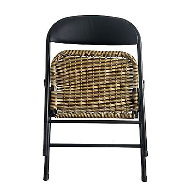 MIDOLA Natural 22-in. PP Rattan Indoor Stack Chairs - Set of 4