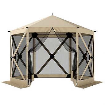 Outsunny 10 x 11 ft Pop Up Gazebo Screen Tent, Instant Camping Canopy
