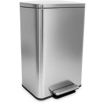 Stainless Steel Trash Can with Soft Close Foot Pedal and Smudge Resistant