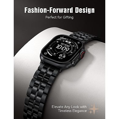 Solid Stainless Steel 5-Link Band for Apple Watch Ultra/Series 11-1/SE - men's premium design