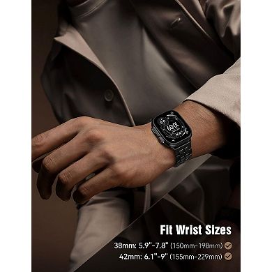 Solid Stainless Steel 5-Link Band for Apple Watch Ultra/Series 11-1/SE - men's premium design