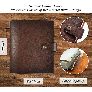 Leather Photo Album with Writing Space and 40 Papers for Wedding and Travel