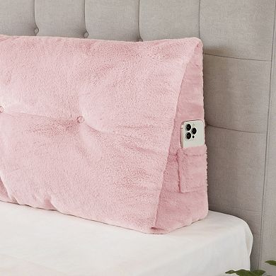 Awesome Home Headrest Pillow Plush with Side Pockets